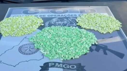 Ação integrada da PMGO apreende 3 mil comprimidos de ecstasy em Aparecida.foto: PMGO