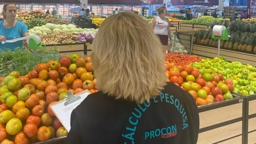 Pesquisa de preço de frutas e verduras. Foto: Procon Goiás