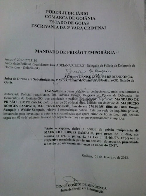 MandadoPrisaoMauricio