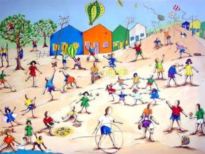 quadro brincadeiras de crianca