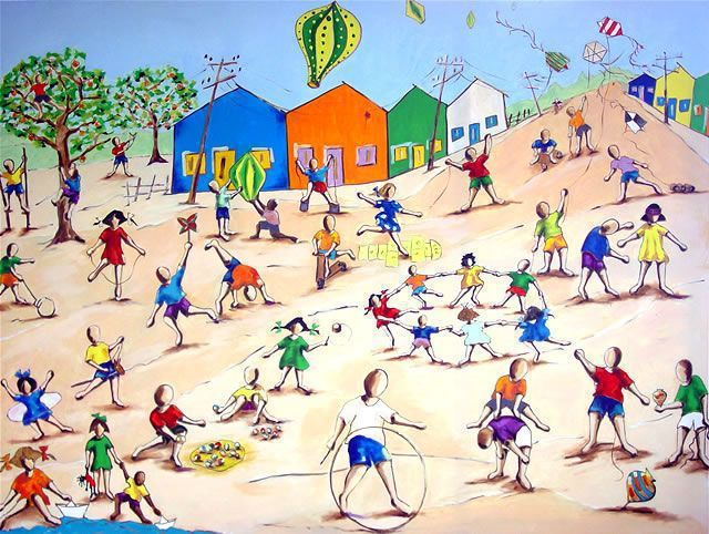 quadro brincadeiras de crianca