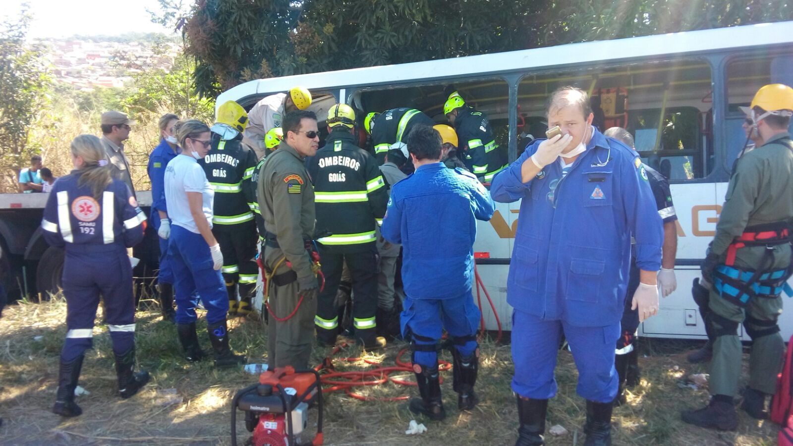 15 pessoas foram encaminhadas para o HUGO (Foto: Bill Guerra) Agl 4FGp9ZSlX1kSvUNboC6AZt7JujrZAya9plLoj18G