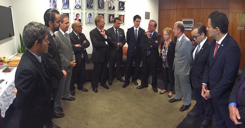 deputados reunidos com jovair arantes