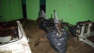 pecas roubadas em galpao