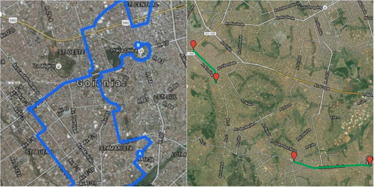 trajeto tocha olimpica goiania e aparecida