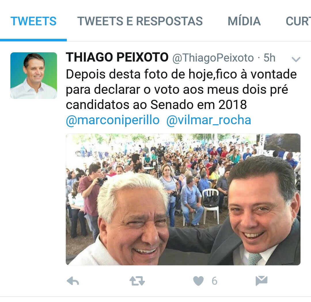 thiago peixoto candidatura vilmar