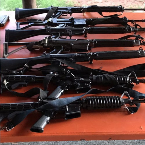 Armas apreendidas pela PM assalto carro forte