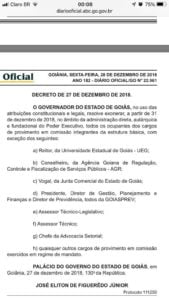 decreto exoneracao 2018 jose eliton