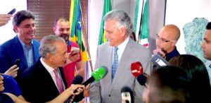 Caiado visitou o prefeito Iris Rezende para confirmar parceria ( Foto Paulo José , 17dez2018)