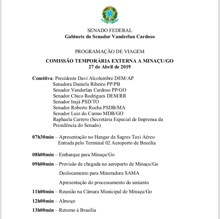 programacao visita vanderlan