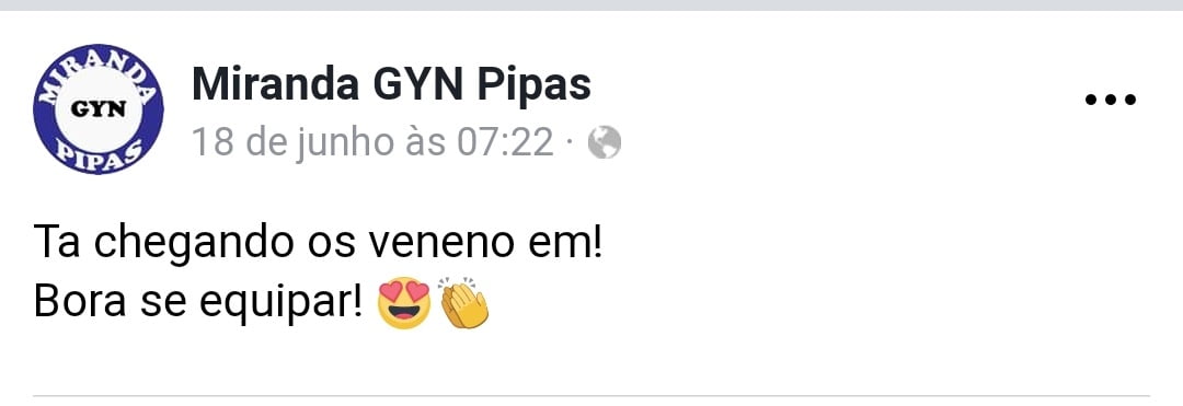 Perfil em rede social oferecendo "linha chilena". Foto: PCGO miranda gyn pipas foto pol civil
