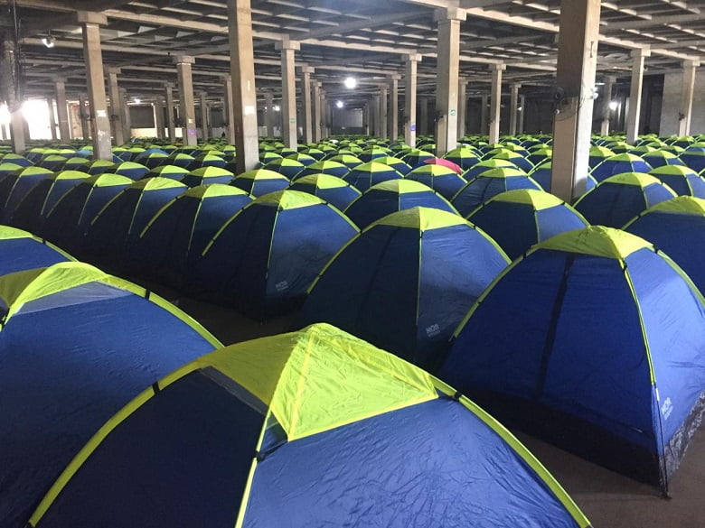 Área de camping dos campuseiros (Foto: Altair Tavares) area de camping foto altair tavares