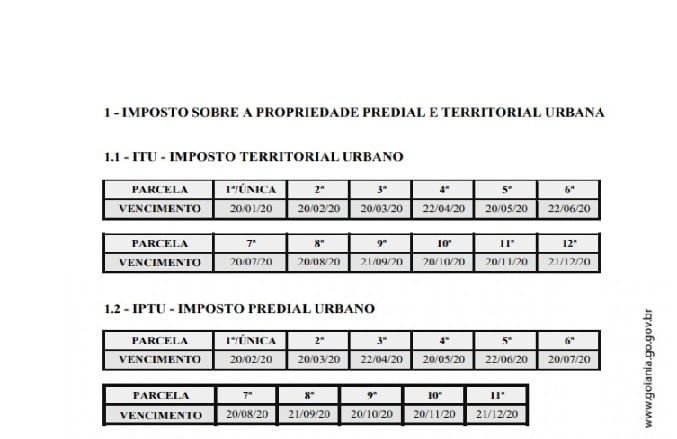 calendario iptu