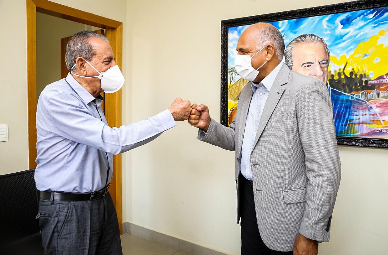 Iris Rezende e Rogério Cruz em encontro em janeiro de 2021