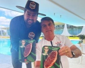 Bolsonaro e Tchê Churrasqueiro
