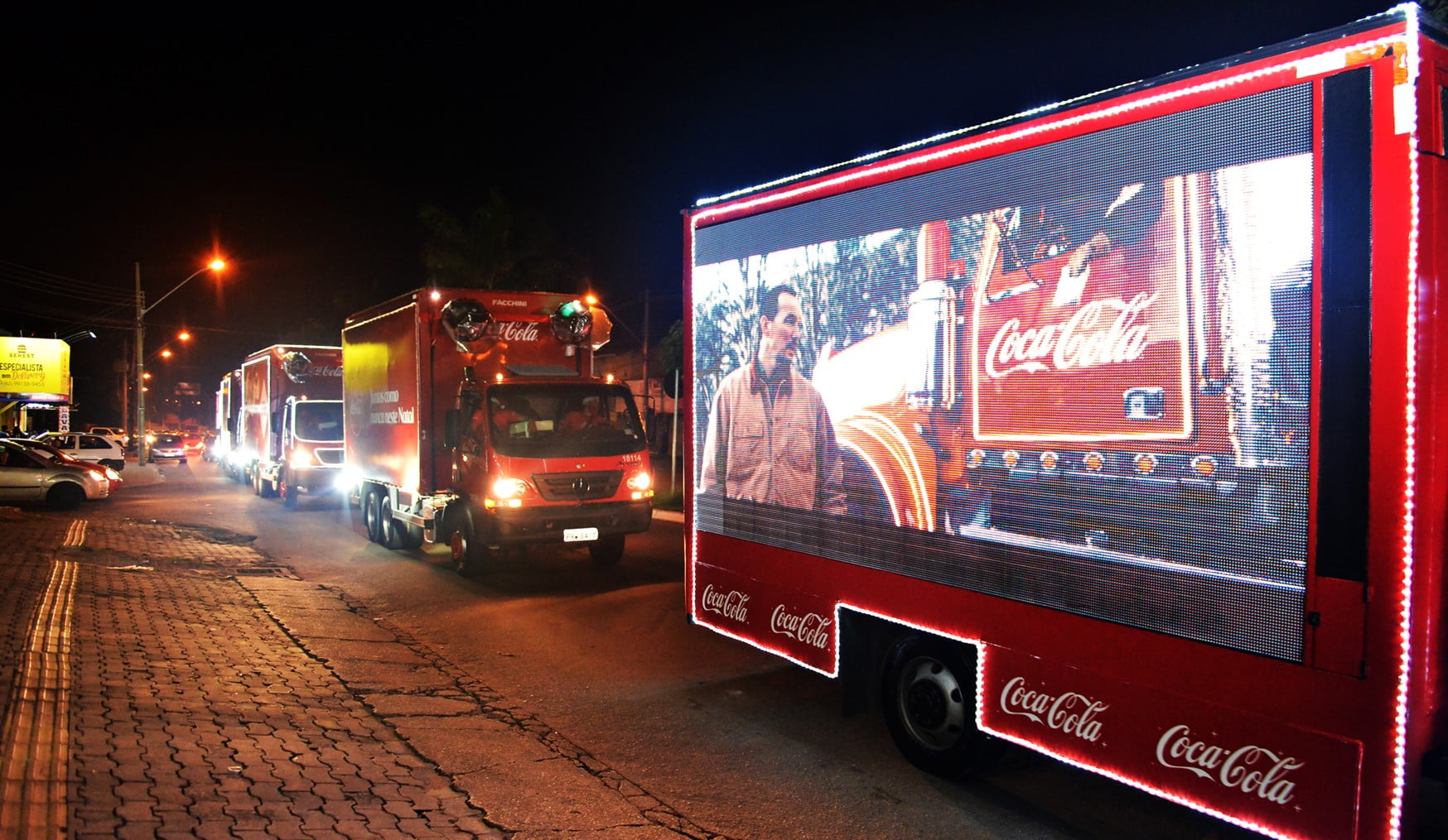 caminhão da coca cola de natal