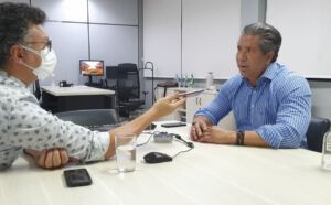 Secretário de Finanças Geraldo Lourenço em entrevista a Altair Tavares do Diário de Goiás (foto Diário de Goiás)