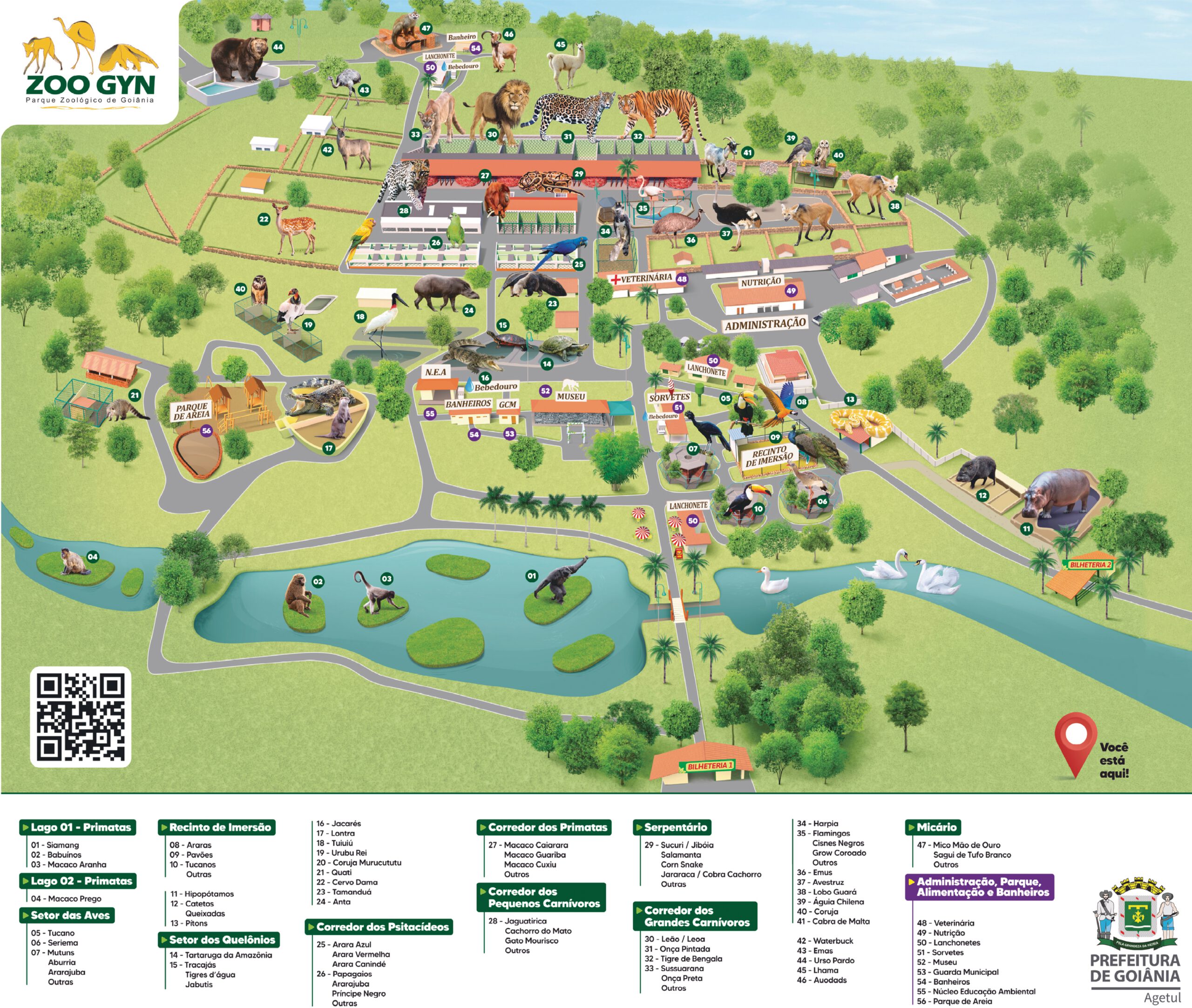 Mapa do Zoológico de Goiânia