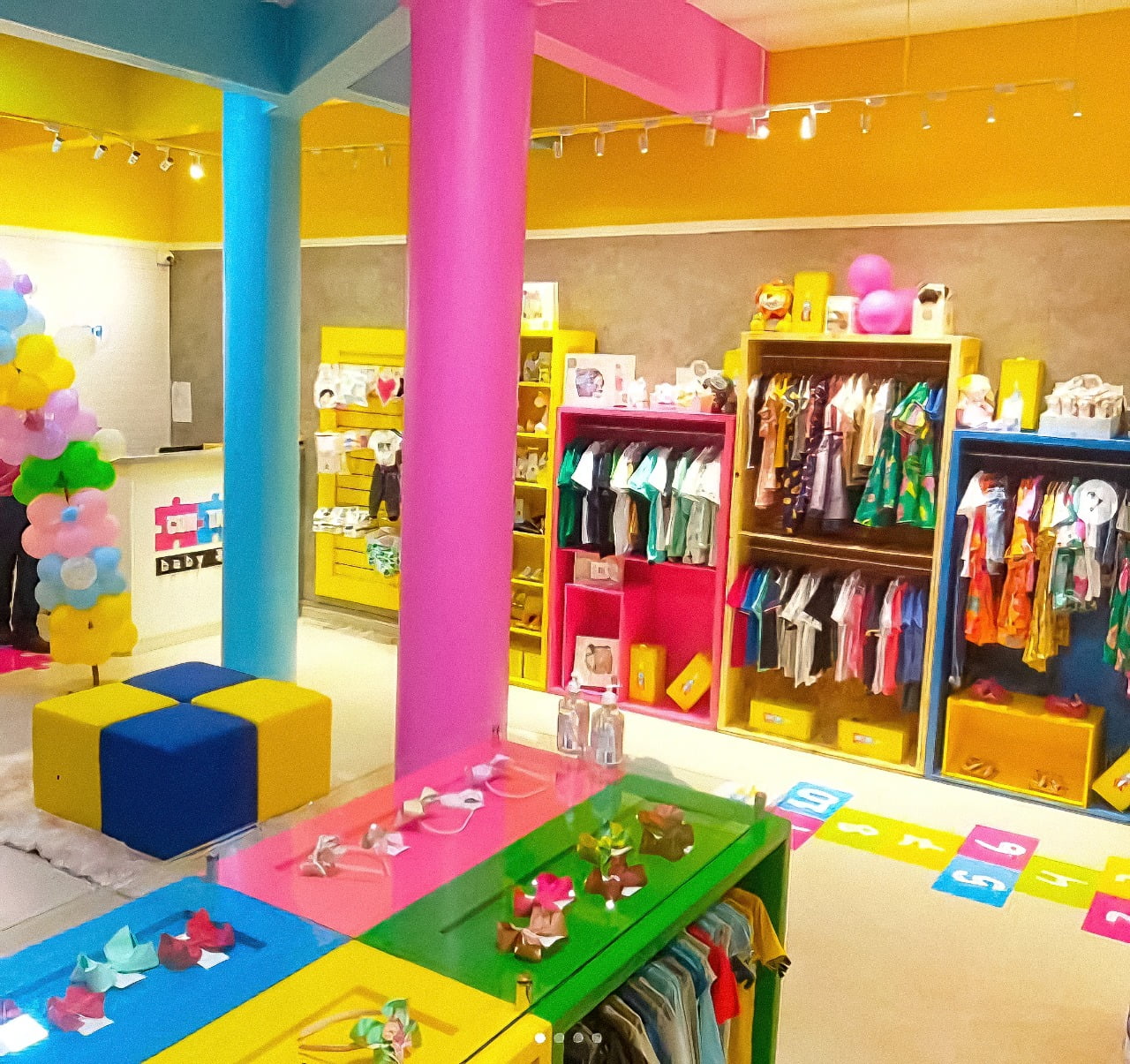 Interior da Loja Container Baby Kids Goiânia” (Foto Marcos Miranda).