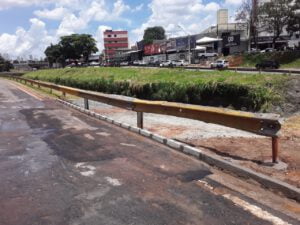Marginal Botafogo estabilização da pista. Foto: Dias Neto