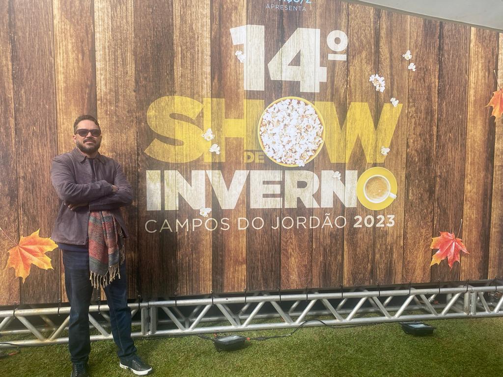 Adriano Oliveira, CEO do CineX, no Show de Inverno em Campos do Jordão (Foto divulgação).
