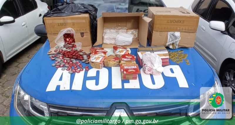Homem preso por adulteração e falsificação de cervejas. Foto: PMGO