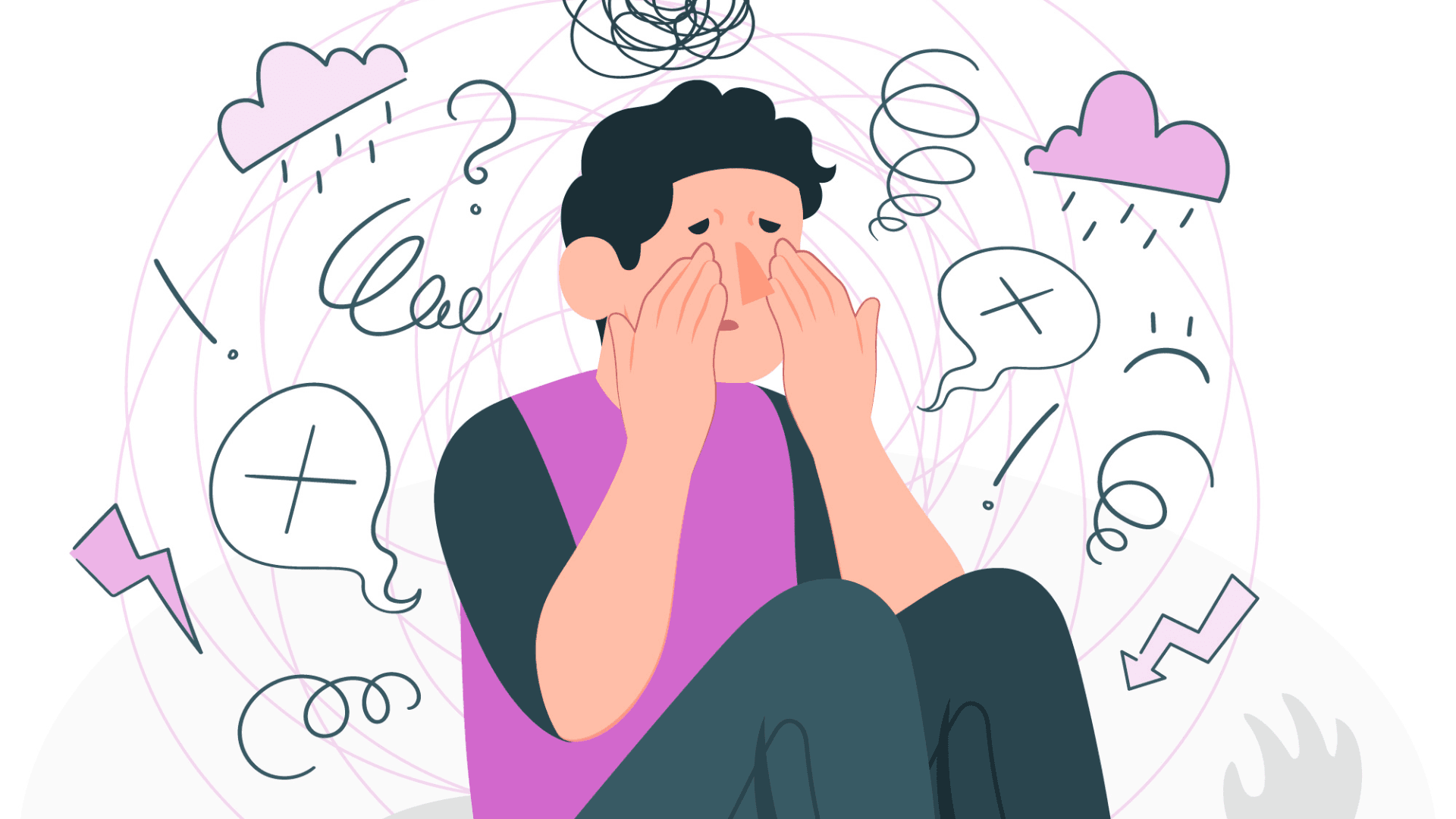 Ilustração do signo de libra em um círculo azul em cima de um fundo bege