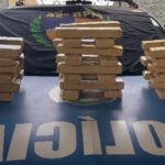 70kg de maconha foi apreendido no Setor Monte Carlo, em Goiânia (Foto PMGO).