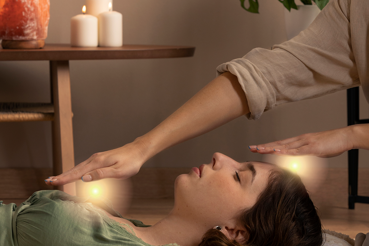 Ilustração em vermelho neon do signo de Virgem