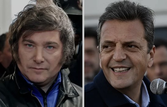 segundo turno eleições Argentina. Javier Milei e Sergio Massa. Foto: Reprodução