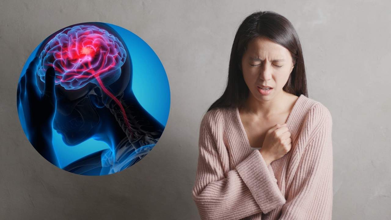 Ilustração do signo de Sagitário em um fundo azul