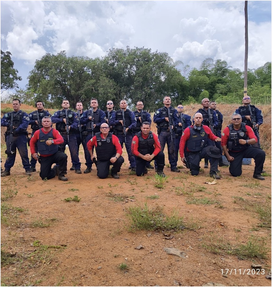 Ilustração de um galo dentro de um círculo vermelho em um fundo bege