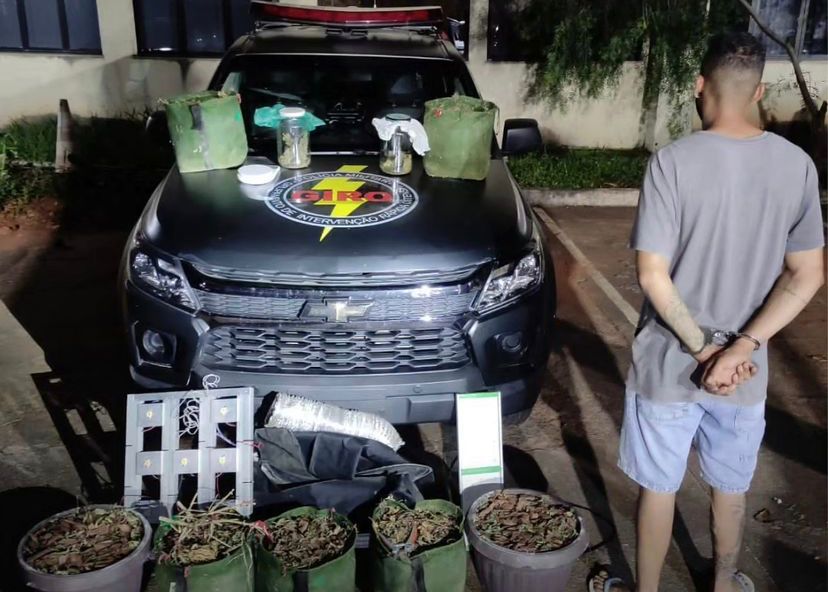 PM prende homem que cultivava maconha em estufa dentro de sua casa na Vila Mutirão