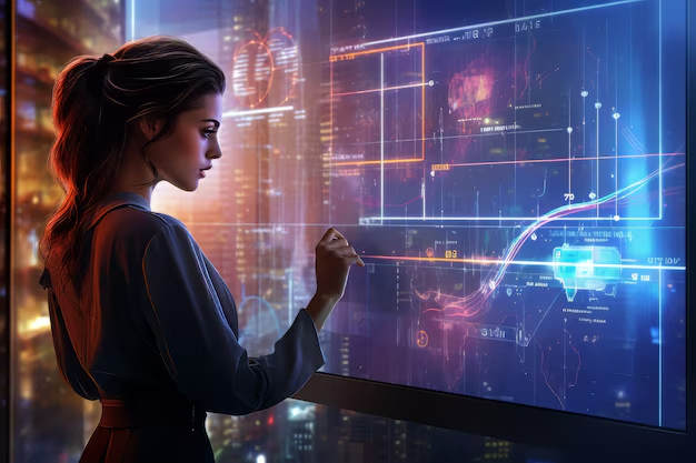 Mulher sorridente sentada em um sofá lendo um livro e segurando uma caneca