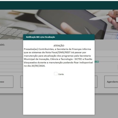 Sistema Rest da Prefeitura de Goiânia será suspenso para manutenção. Foto: Sefin