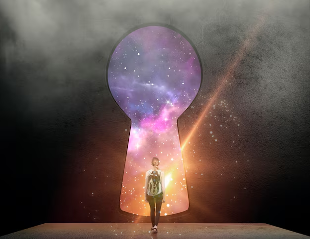 Cachorro labrador carregando uma bola de futebol no quintal, com uma trave ao fundo e mãe e criança sorrindo ao observar a cena