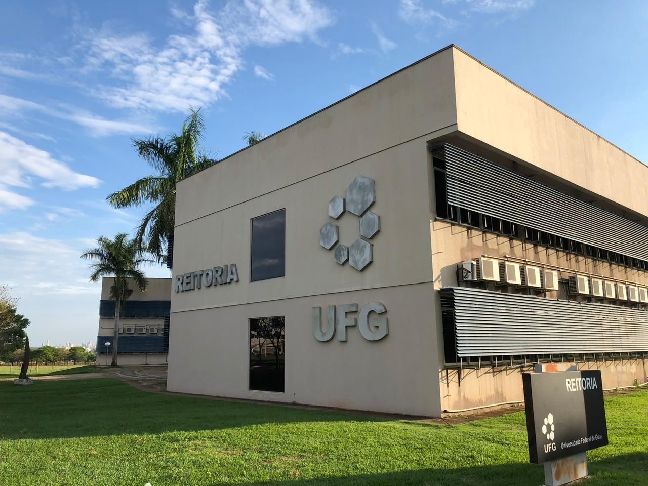 Reitoria UFG. Foto: Divulgação