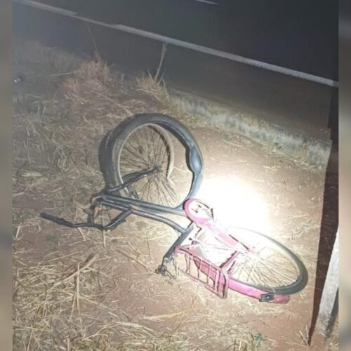 Acidente mata ciclista. Foto: PRF