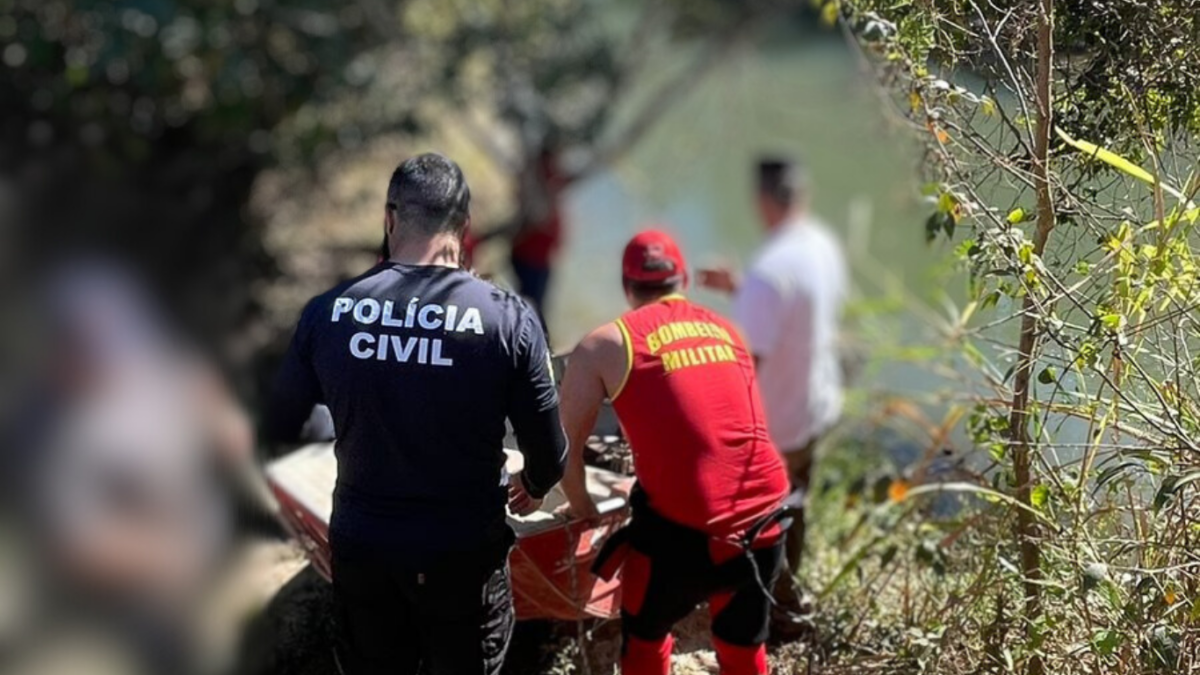 Corpo de idoso localizado e resgatado em Crominia. Foto: PCGO
