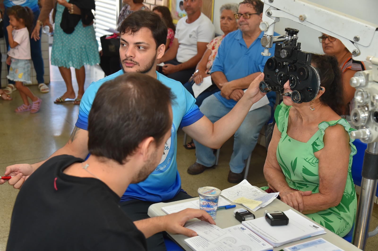 Exames médicos gratuitos no Mutirão de Aparecida. Foto: Rodrigo Estrela