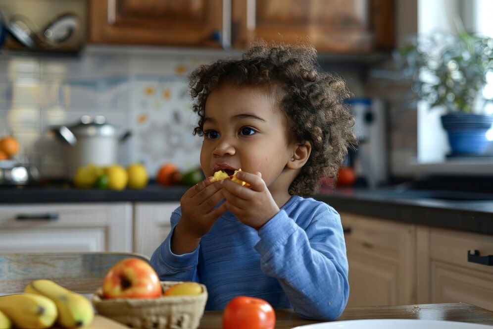 Mesa com abacate, grãos e brócolis 