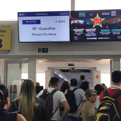 Voos cancelados no Aeroporto de Goiânia. Foto: Charlie Pereira/DG