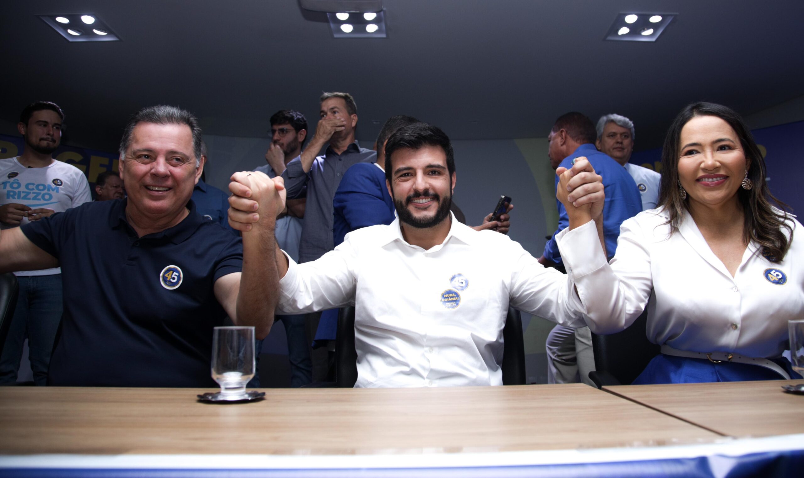 Matheus Ribeiro, Marconi Perillo e Bartira Miranda. Foto: Divulgação