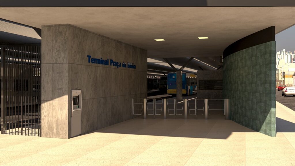 Projeto mostra como será novo terminal da praça da bíblia. Foto: CMTC