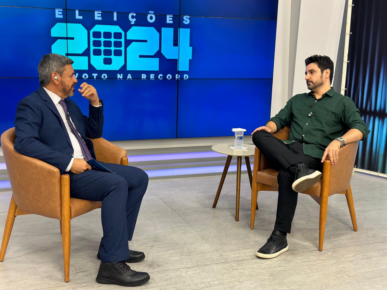 Fred Rodrigues participou de sabatina na TV Record. Foto: Reprodução