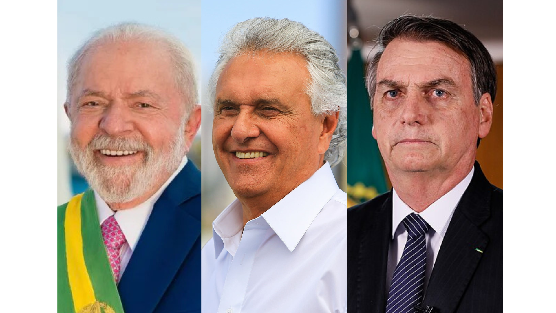 Lula, Caiado e Bolsonaro. Montagem. Foto: Reprodução