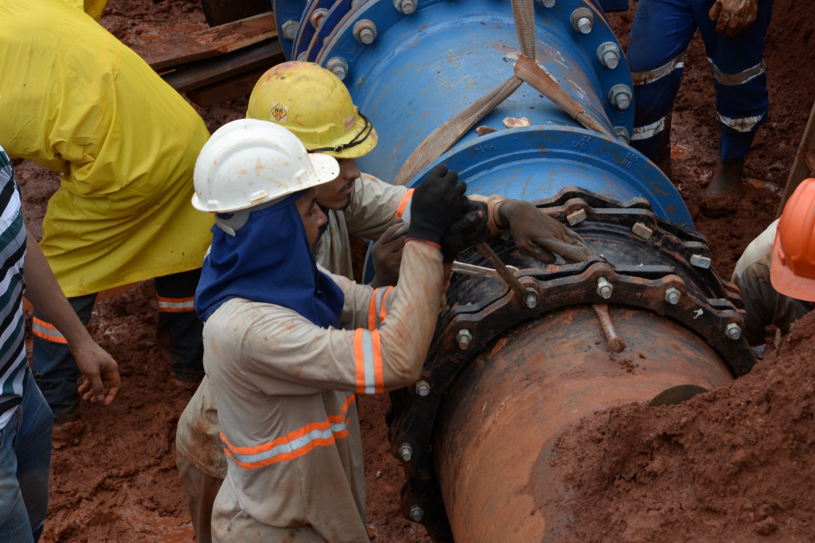 Obras Saneago. Foto: Divulgação