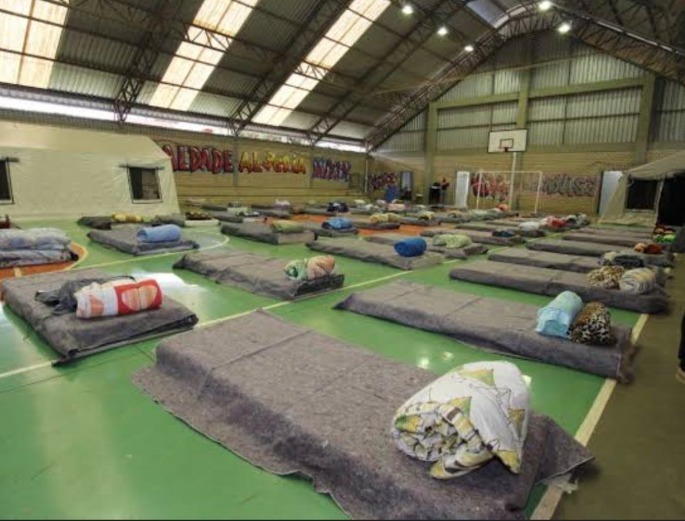 Ginásio será acolhida para pessoas em situação de rua em Goiânia. Foto: Sedhs