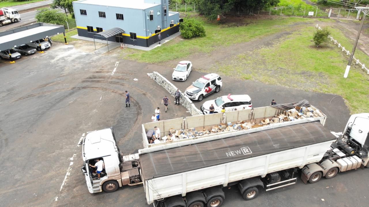 Forças de segurança goianas realizam segunda maior apreensão de cocaína de 2024. Foto: Divulgação