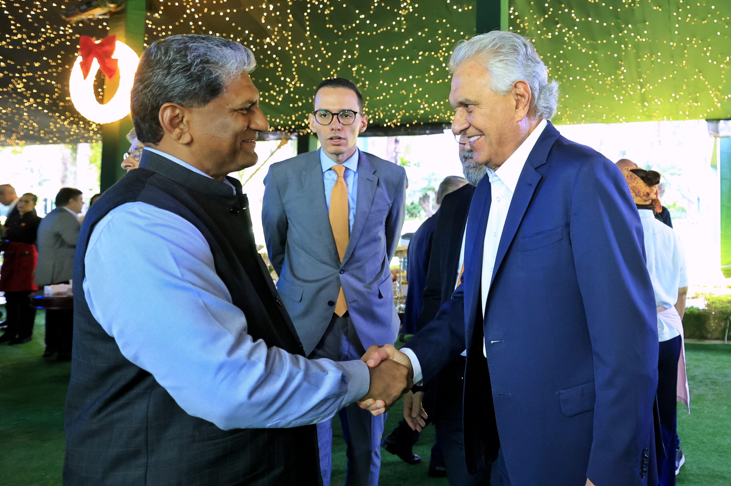 Ronaldo Caiado recebe embaixador indiano no Palacio das Esmeraldas. Foto: Andre Saddi